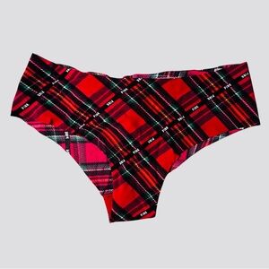 ❤ VS-PINK -SEXY Red & Black plaid panties